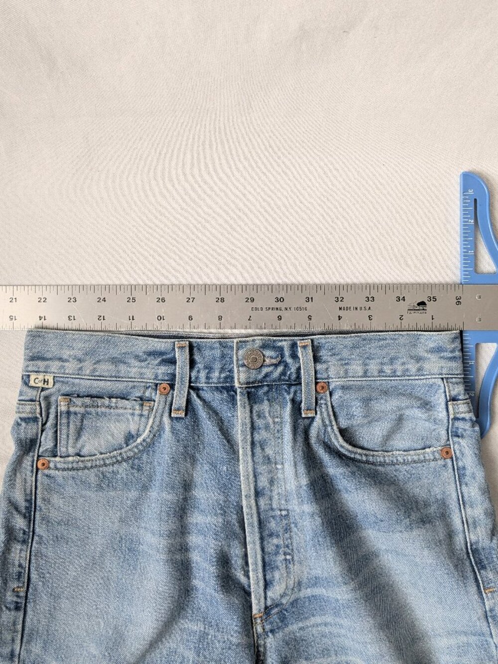 Citizens of Humanity Emma High Rise Wide Leg Crop Jeans Stax Wash Sz 26 - Picture 14 of 14